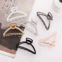 Women's Simple Style Solid Color Alloy Plating Hair Claws main image 1