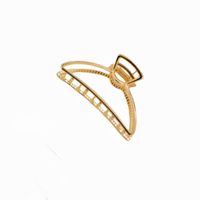 Women's Simple Style Solid Color Alloy Plating Hair Claws sku image 1