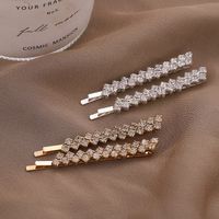 Elegant Solid Color Rhinestone Plating Diamond Hair Clip main image 4