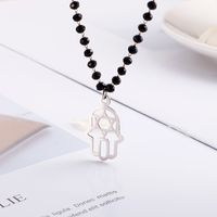 Streetwear Palm Stainless Steel Plating Titanium Steel Gold Plated Necklace main image 4