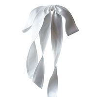 Elegant Solid Color Bow Knot Cloth Handmade Hair Clip main image 3