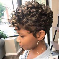 Women's Punk Carnival High Temperature Wire Short Curly Hair Wigs sku image 14