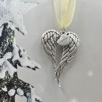Christmas Christmas Heart Shape Wings Alloy Indoor Party Inside The Car Decorative Props main image 3