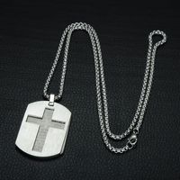 Simple Style Solid Color Stainless Steel Patchwork Necklace main image 7