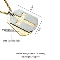 Simple Style Solid Color Stainless Steel Patchwork Necklace sku image 1