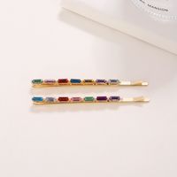 Simple Style Solid Color Rhinestone Plating Hair Clip main image 2