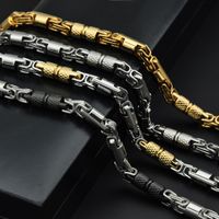 Casual Streetwear Color Block Stainless Steel Bracelets Necklace main image 1
