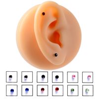Casual Sweet Shiny Geometric Plastic Rhinestone Epoxy Ear Studs Nose Studs main image 3