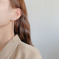 1 Pair Elegant French Style Tassel Irregular Three-dimensional Alloy Drop Earrings main image 4