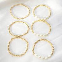 Casual Lady Simple Style Geometric Gold Plated Alloy Wholesale Bracelets main image 2
