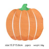 Simple Style Pumpkin Letter Paper Plate 1 Piece sku image 3
