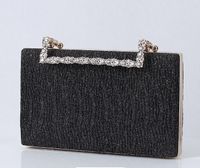 Red Blue Black Pu Leather Solid Color Square Evening Bags sku image 3