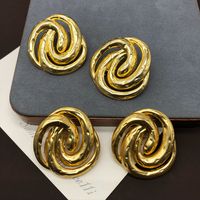 1 Pair Retro Geometric Plating Alloy Gold Plated Ear Studs main image 1