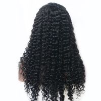 Women's Sweet Party Real Hair Centre Parting Long Curly Hair Wigs main image 4