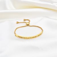 Simple Style Letter Stainless Steel Zircon Bangle In Bulk main image 2