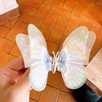 Chinoiserie Tassel Butterfly Imitation Pearl Gauze Hair Clip sku image 8