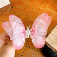 Chinoiserie Tassel Butterfly Imitation Pearl Gauze Hair Clip sku image 6