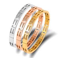 Casual Solid Color Stainless Steel Bangle In Bulk main image 6