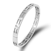 Casual Solid Color Stainless Steel Bangle In Bulk sku image 1