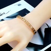 Casual Solid Color Stainless Steel Bangle In Bulk main image 2
