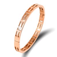 Casual Solid Color Stainless Steel Bangle In Bulk sku image 3