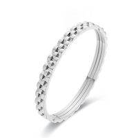 Lady Solid Color Stainless Steel Bangle In Bulk main image 2