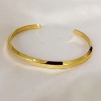 Lady Solid Color Titanium Steel Cuff Bracelets In Bulk sku image 4