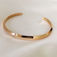 Lady Solid Color Titanium Steel Cuff Bracelets In Bulk sku image 3