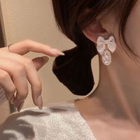 1 Pair Simple Style Round Inlay Alloy Pearl Zircon Ear Studs main image 2