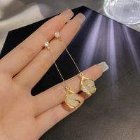 1 Pair Simple Style Heart Shape Inlay Alloy Rhinestones Drop Earrings sku image 7