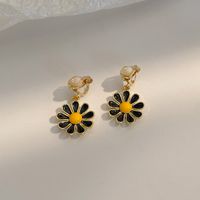 1 Paire Style Simple Fleur Incruster Alliage Perle Boucles D'oreilles sku image 7