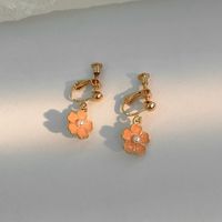 1 Paire Style Simple Fleur Incruster Alliage Perle Boucles D'oreilles sku image 9