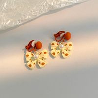 1 Paire Style Simple Fleur Incruster Alliage Perle Boucles D'oreilles sku image 14