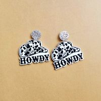 1 Pair Exaggerated Letter Printing Arylic Drop Earrings sku image 6
