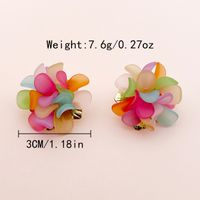 1 Pair British Style Commute Flower Plating 304 Stainless Steel Acrylic 14K Gold Plated Drop Earrings main image 2