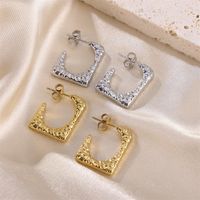 1 Pair Simple Style Square Plating Stainless Steel 18k Gold Plated Ear Studs main image 6