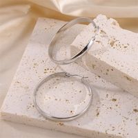 1 Pair Baroque Style Simple Style Round Polishing Plating Stainless Steel 18k Gold Plated Hoop Earrings main image 5