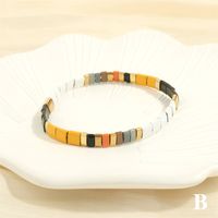 Beach Square Copper Beaded 18k Gold Plated Bracelets sku image 2