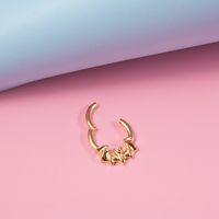 Simple Style Flame Bat Stainless Steel Plating Gold Plated Nose Ring main image 4