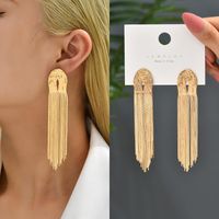 1 Pair Simple Style Solid Color Alloy Tassel Women's Earrings main image 5