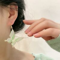 1 Pair Elegant Lady Korean Style Butterfly Resin Drop Earrings main image 5