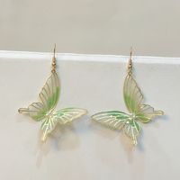 1 Pair Elegant Lady Korean Style Butterfly Resin Drop Earrings main image 1
