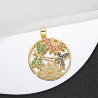 Casual Elegant Classic Style Cross Copper Plating Inlay Zircon 18k Gold Plated White Gold Plated Charms main image 3