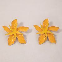 Nouveaux Bijoux Populaires Transfrontaliers Personnalité Européenne Et Américaine Exagérée Alliage Multicouche Dégoulinant D&#39;huile Fleur Fleur Boucles D&#39;oreilles Boucles D&#39;oreilles main image 15