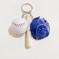 Fashion Baseball Pu Leather Unisex Bag Pendant Keychain sku image 21