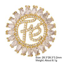 Casual Elegant Classic Style Cross Copper Plating Inlay Zircon 18k Gold Plated White Gold Plated Charms sku image 21