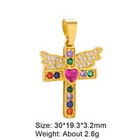 Casual Elegant Classic Style Cross Copper Plating Inlay Zircon 18k Gold Plated White Gold Plated Charms sku image 18