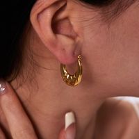 1 Pair Basic Classic Style Geometric Plating 304 Stainless Steel 18K Gold Plated Earrings main image 1
