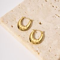 1 Pair Basic Classic Style Geometric Plating 304 Stainless Steel 18K Gold Plated Earrings main image 5