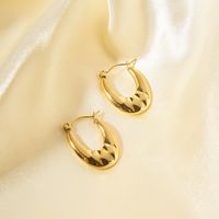 1 Pair Basic Classic Style Geometric Plating 304 Stainless Steel 18K Gold Plated Earrings main image 3